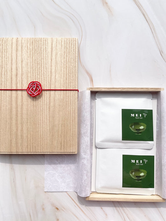 抹茶バスソルトMEI 桐箱入り